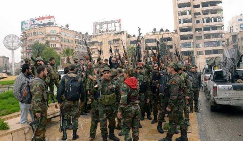 L'armée syrienne dans le quartier Masaken Hanano