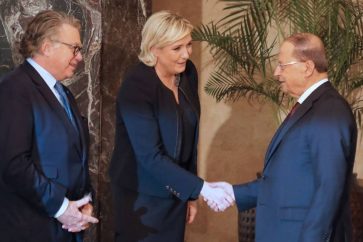 Marine Le Pen et le président Aoun