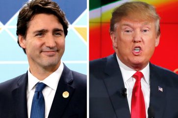 Justin Trudeau and Donald Trump. (Reuters)