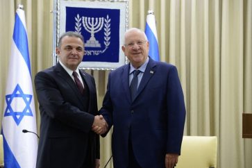 L'ambassadeur turc en Israël avec le président israélien