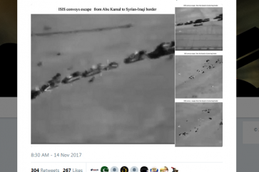Le ministère de la Défense russe a publié les photos autentiques du convoi de Daech qui fuyait d'Al-Boukamal