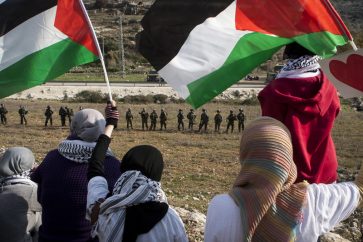 Demonstration in Nabi Saleh, West Bank, 16.12.2011