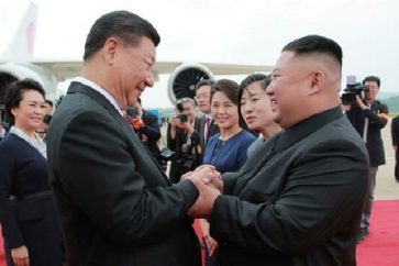 Le président chinois Xi Jinping et le dirigeant coréen Kim Jong Un