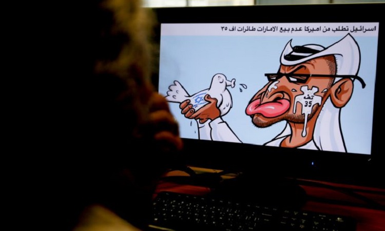 Le caricaturiste jordanien Emad Hajjaj  encourt jusqu'à cinq ans de prison.