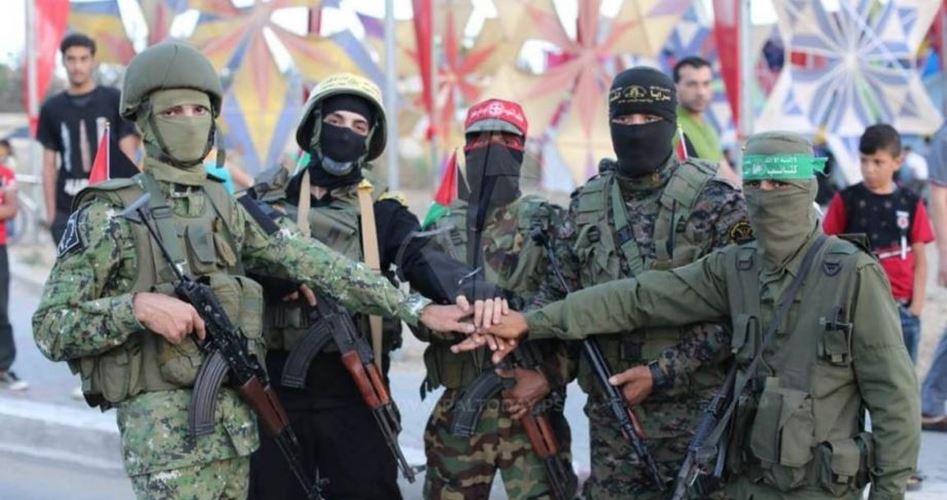 Des combattants des factions de la résistance palestinienne