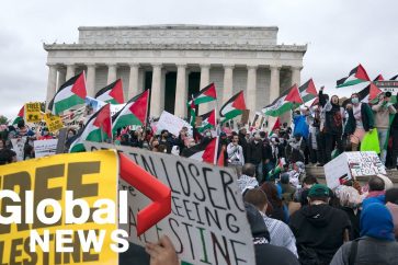 Les manifestants rassemblés à Washington ont réclamé la fin de l’apartheid israélien contre le peuple palestinien.