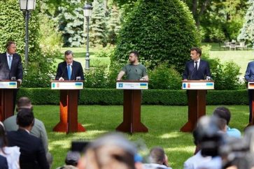 Visite des dirigeants européens en Ukraine