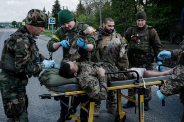 Des soldats ukrainiens blessés