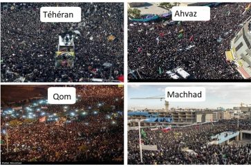 Photos des manifestations de soutien au pouvoir iranien.
"Les manifestations émeutes en Iran se sont estompées de 90%".