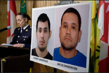 Les suspects ont été identifiés, deux hommes appelés Damien Sanderson et Myles Sanderson.