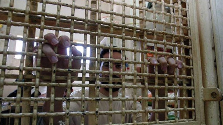 Des détenus palestiniens dans les prisons de l'occupation (illustration)