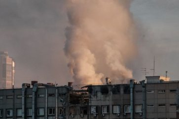 Les attaques aux drones ont ciblé le quartier de Chevchtchenko, au centre de Kiev.
