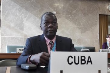 L'ambassadeur de Cuba auprès de l'ONU, Pedro Luis Pedroson Cuesta.