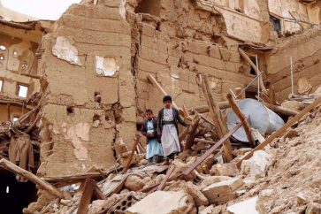 Yémen : Bâtiment bombardé par la coalition dirigée par l’Arabie (illustration)