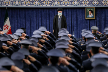 Rencontre entre l'Ayatollah Khamenei et l'armée de l'air iranienne, le 8 février 2023.