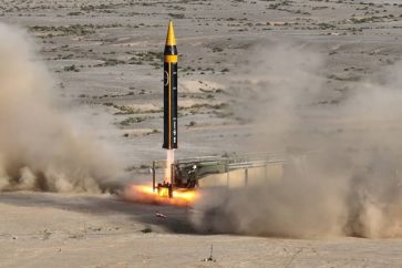 Le missile balistique de précision iranien le plus avancé, baptisé Khaybar.