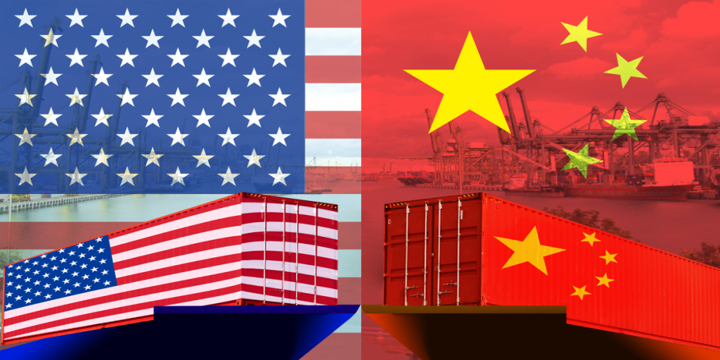 Bras de fer entre les USA et la Chine (illustration)