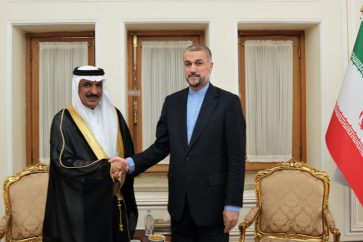 L'ambassadeur d'Arabie saoudite en Iran rencontre le chef de la diplomatie Hossein Amir-Abdollahian à Téhéran, le 10 septembre 2023.