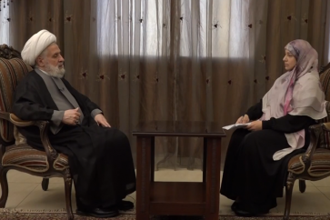 Le secrétaire général adjoint du Hezbollah, le cheikh Naïm Qassem, s'exprime lors d'un entretien avec l'émission « Face to Face » de PressTV, le 7 novembre 2023. (Capture d'écran)
