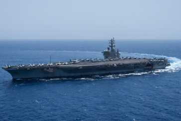 Le porte-avions USS Dwight D. Eisenhower en mer Rouge, le 12 juin 2024. © AP