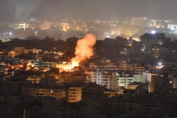 Frappe israélienne contre la banlieue sud de Beyrouth, le 1er octobre 2024.