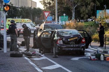 Attaque à la voiture bélier près de Haïfa, le jeudi 27 février 2025.