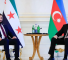 Le président syrien par intérim Ahmad Charaa s'est entretenu avec son homologue azerbaïdjanais Ilham Aliyev à Bakou, le 12 juillet 2025.